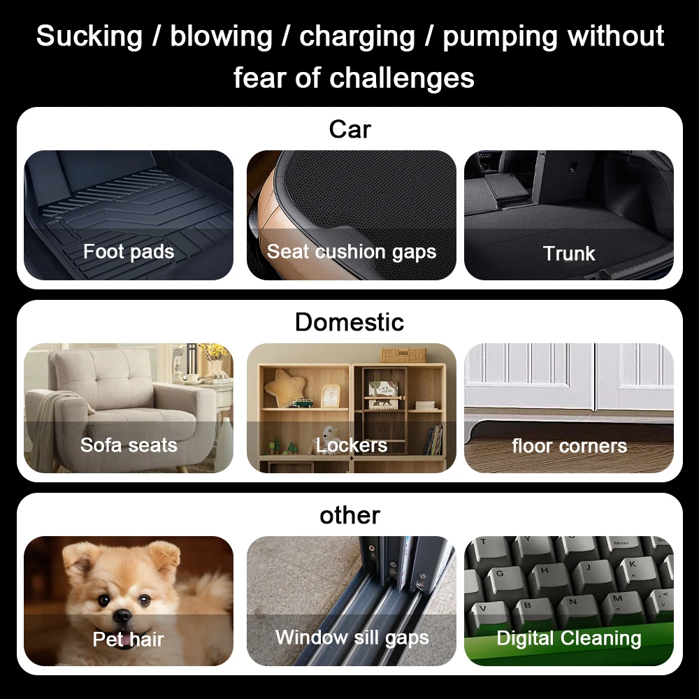 Ventilador violento, turboventilador ajustable de alta velocidad con alto volumen de aire, carga sin escobillas, ventilador de mano para exteriores, limpieza de coche - imagen 5