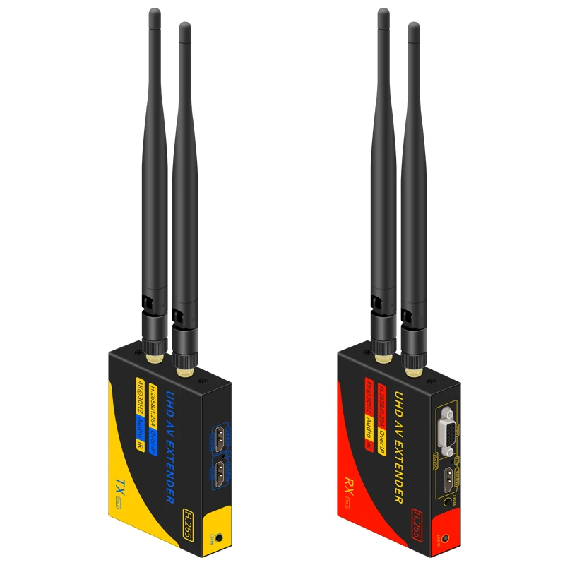 Extensor de transmisión inalámbrica H.265 5G 4K 200m, transmisor y receptor de Audio y vídeo, pantalla HDMI VGA, Cable de red transceptor - imagen 5
