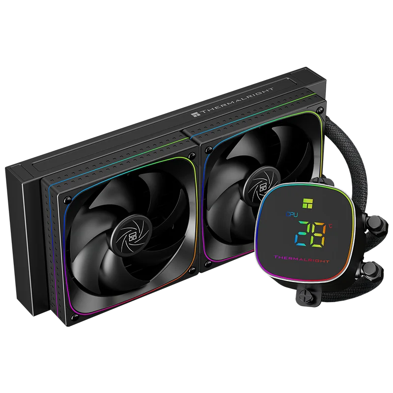 Thermalright FROZEN HORIZON 240 Versión de pantalla digital Cabezal frío desmontable de metal magnético Soporte de ventilador de alto rendimiento LGA1851 - imagen 2