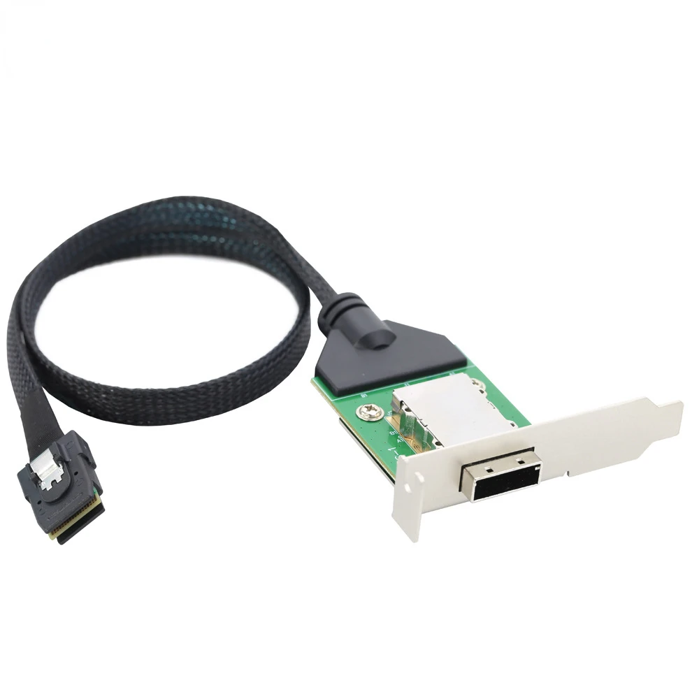 Mini SAS SFF-8087 HD interno a SAS 8088 hembra, soporte de perfil bajo, conectar al disco duro, Cable adaptador - imagen 3