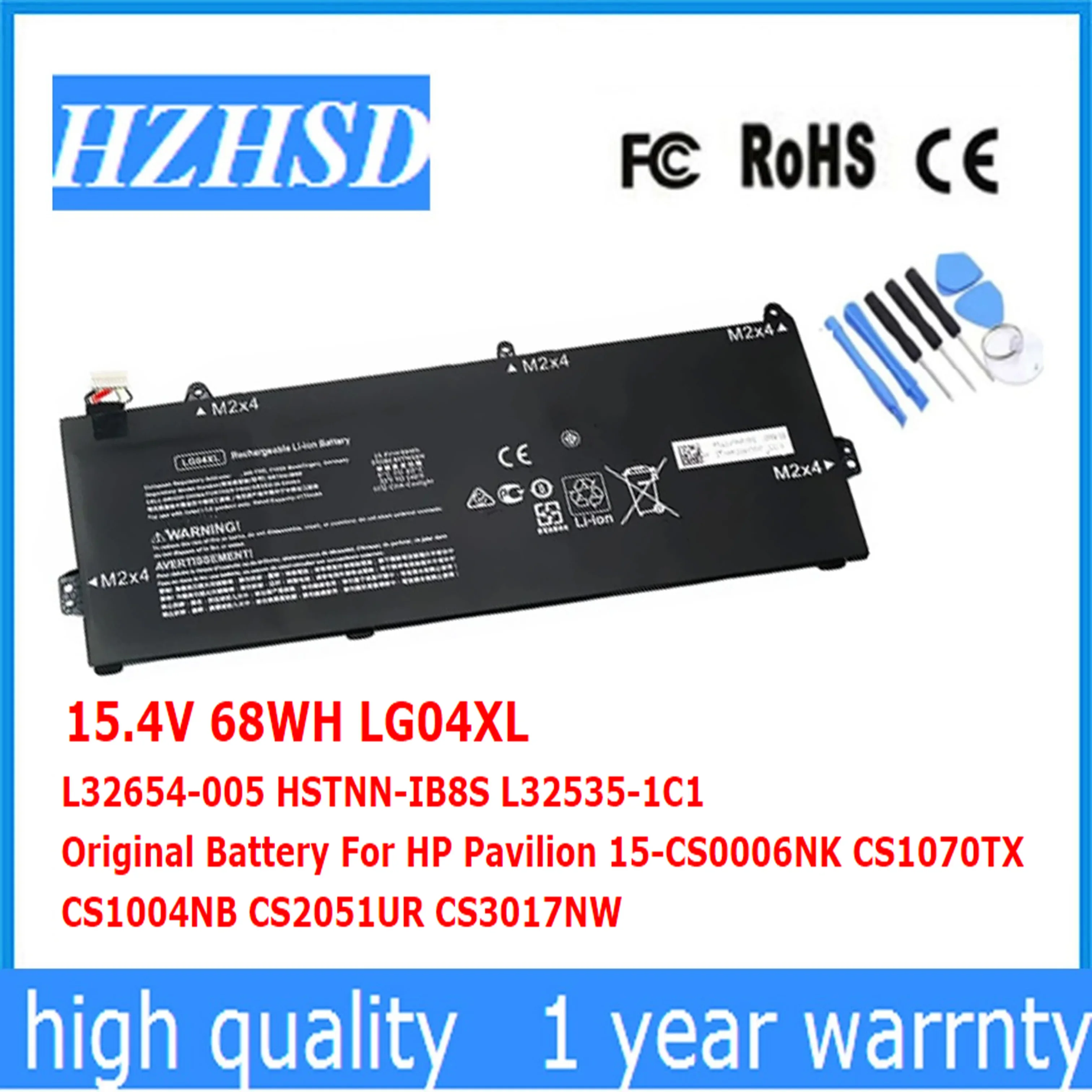 LG04XL 15,4 V 68Wh L32654-005 HSTNN-IB8S L32535-1C1 batería para HP Pavilion 15-CS0006NK CS1070TX CS1004NB CS2051UR CS3017NW