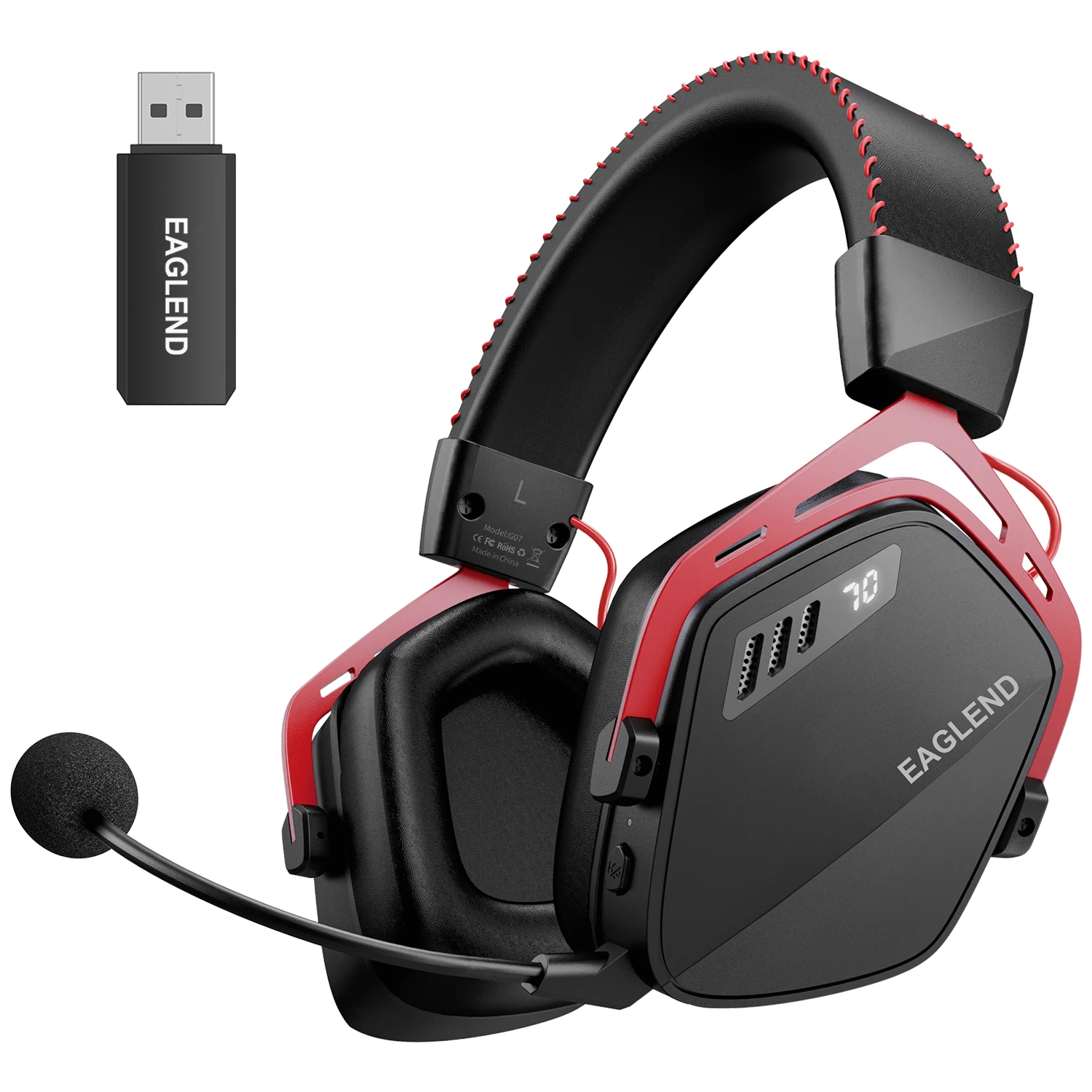 Auriculares para juegos Esports para PS5 PS4 XBOX PC Mac 2,4 GHz latencia ultrabaja Ai auriculares Bluetooth con cancelación de ruido con micrófono G07