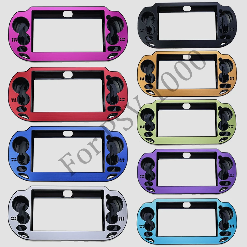 YUXI 1 pieza para PS Vita PSV 1000 multicolor carcasa de aluminio recubierta de plástico cubierta protectora de Metal cepillado