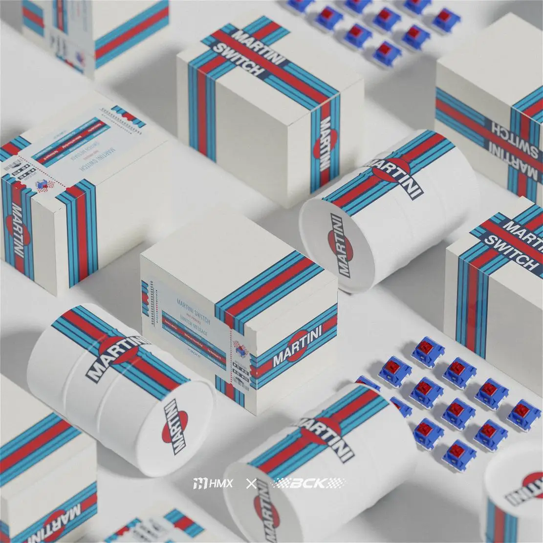 BCKeys×HMX Martini V2 Teclado mecánico interruptores lineales DIY fuerza de Actuación lubricada de fábrica 42g 48g vástago LY