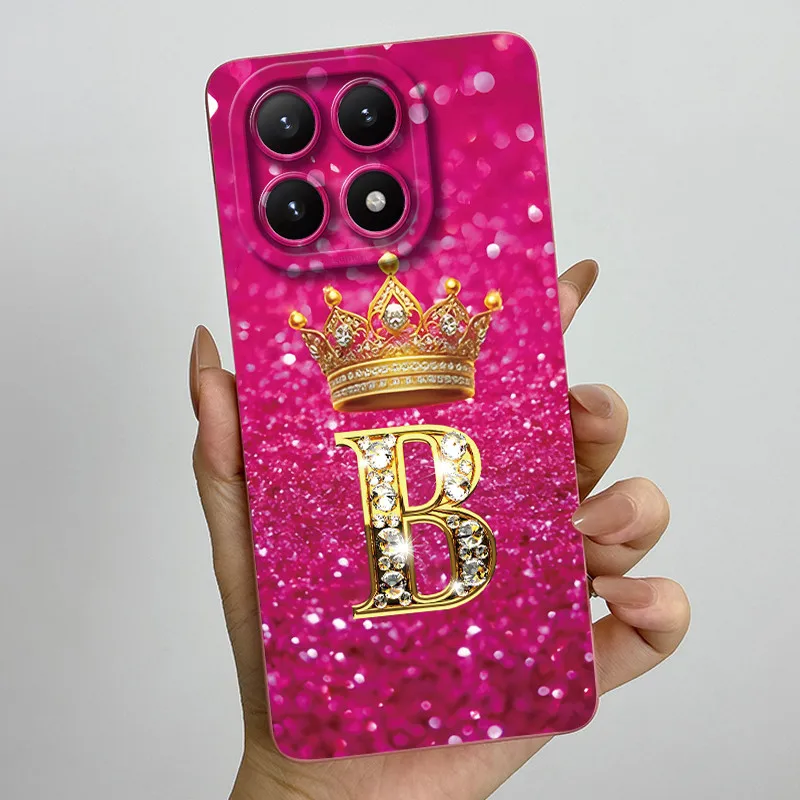 Para Xiaomi 15T Pro moda letra inicial pareja funda de teléfono para Xiaomi 15T 15TPro 5G funda protectora de lente de silicona suave TPU - imagen 3