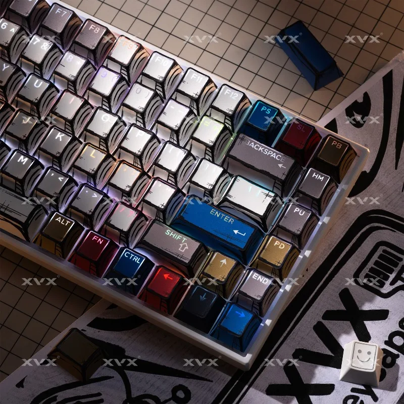 Juego de teclas con tema XVX Prism Snow Woman, perfil de cereza PBT, teclas originales personalizadas hechas a mano para accesorios de teclado mecánico - imagen 2