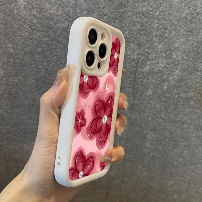 Funda de teléfono de silicona con diseño Floral de diamante para Samsung Galaxy S25 S24 S23 S22 Ultra Plus FE A26 A33 A25 A16 A56 A06 A24 A32 - imagen 4