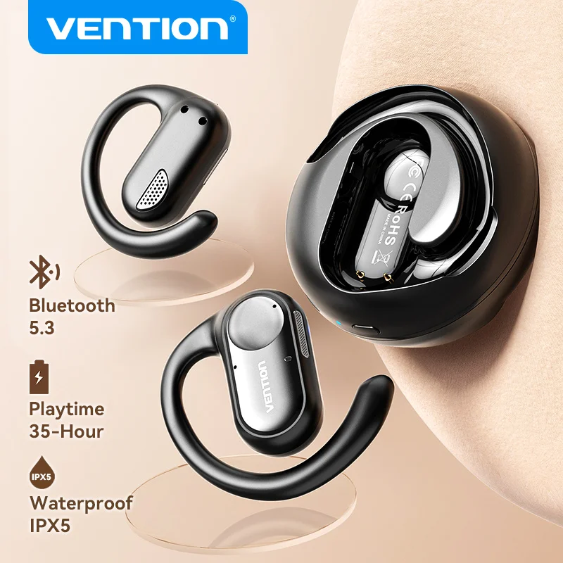 Vention-auriculares OpenBeat 011 TWS inalámbricos, cascos deportivos con Bluetooth 5,3, micrófono, Control táctil, baja latencia, impermeables - imagen 2