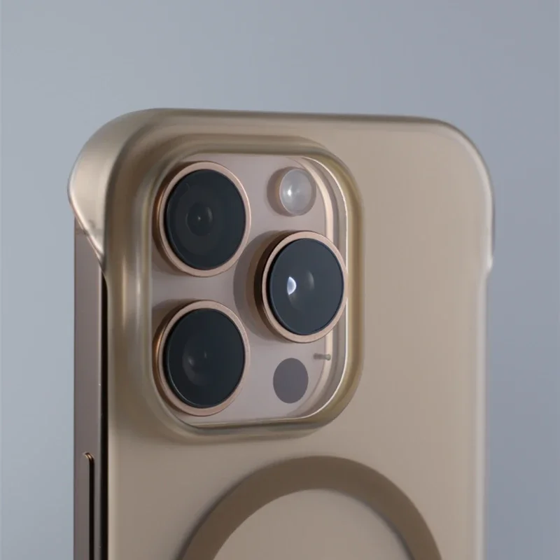 Funda de teléfono MagSafe ultrafina sin bordes para iPhone 17 Air 16 15 14 13 12 Pro Max, cubierta dura translúcida para PC con carga inalámbrica - imagen 5