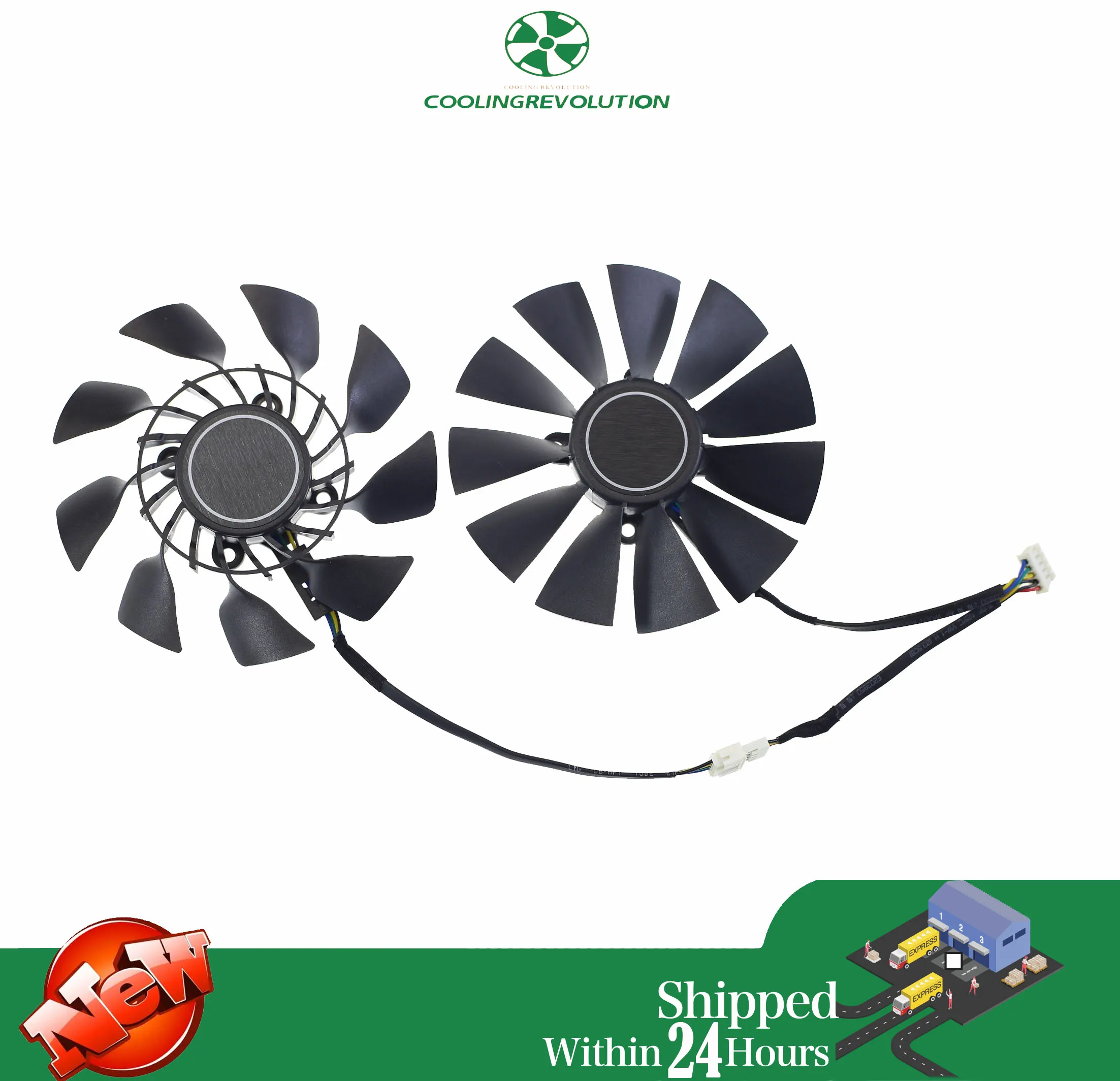 Ventilador de 95MM FD10015H12S 0.55A para ASUS GTX980 GTX970 GTX780Ti GTX780 R9 390X R9 390 R9 290X R9 290/280X ventilador de refrigeración de tarjeta gráfica - imagen 2