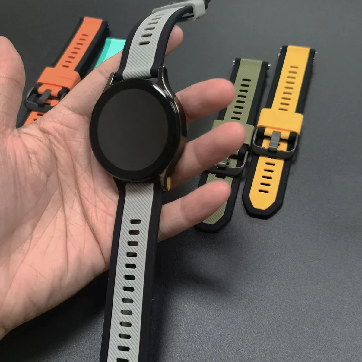 Correa de silicona de 22mm para Samsung Galaxy Gear S3 Classic/Watch 3, banda de goma de 45mm para HUAWEI Watch GT6 pro/GT6 5 4 3 pulsera de 46mm - imagen 4