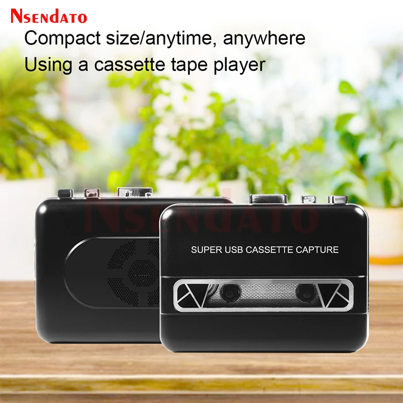 Reproductor de casete USB, cinta de captura de casete a convertidor MP3 en computadora, reproductor de música de Audio Digital HiFi con altavoz y auricular - imagen 5