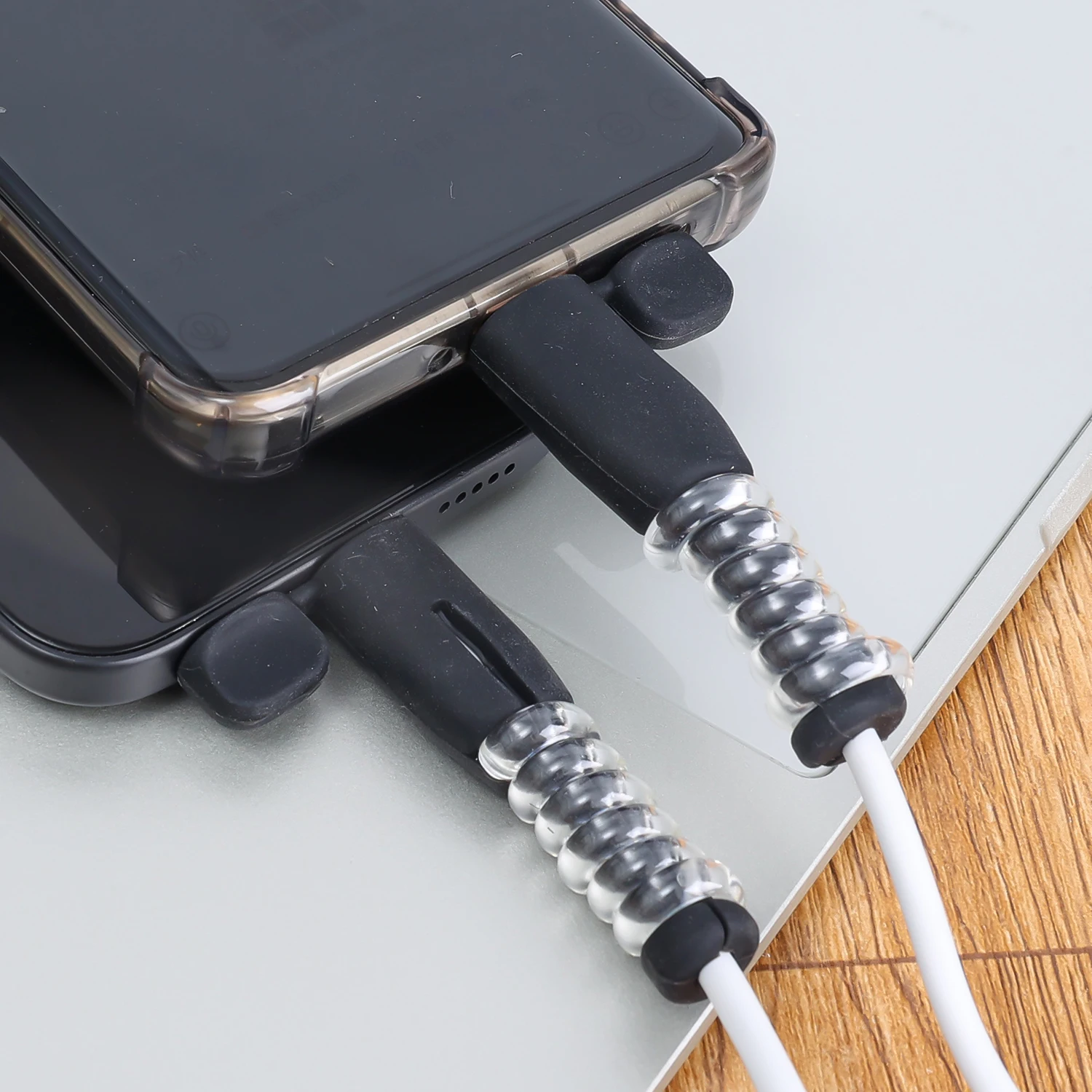 Cubierta protectora de silicona para Cable de datos antifractura para IOS/Android/doble tipo C, funda protectora de Cable de cargador universal, enrollador - imagen 3