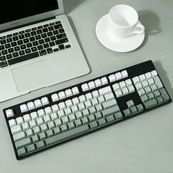 Teclas PBT translúcidas MX, perfil OEM y degradado verde