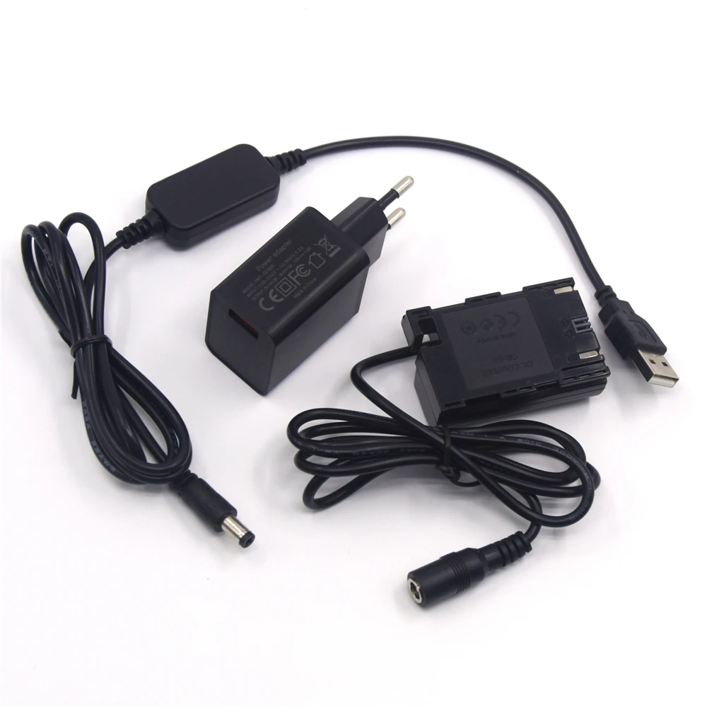 LP-E6 batería simulada DR-E6 acoplador CC cargador USB Cable conector CC para cámara Canon EOS 60D 70D 5D2 6D 7D 5D Mark II III 5D3 - imagen 4
