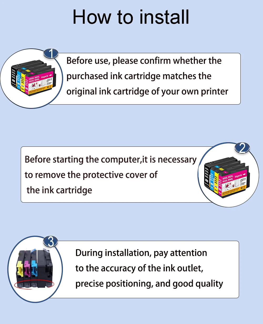 Einkshop 953XL 953 XL cartucho de tinta Compatible para impresora HP Officejet Pro7740 8210 8218 8710 8715 8719 8720 8725 8728 8730 - imagen 5