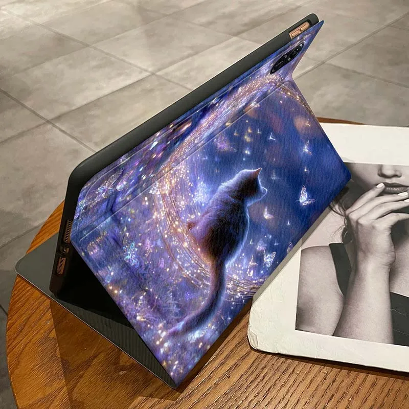 Funda para tableta Huawei MediaPad 3 12 Air SE M6 M5 Lite Pro 10,4 10,8 11 11,5 12,6 13,2 pulgadas 5G con dibujos de gatos brillantes - imagen 5
