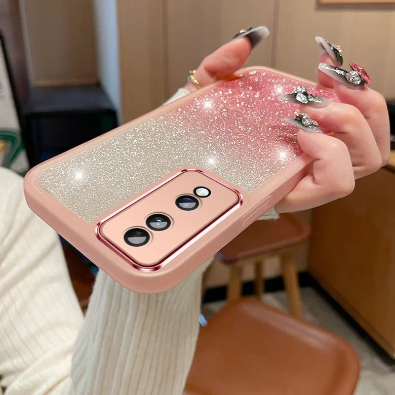 Funda de silicona para Huawei Honor 90 Pro Lite, Protector de cámara con purpurina, Funda trasera suave - imagen 2