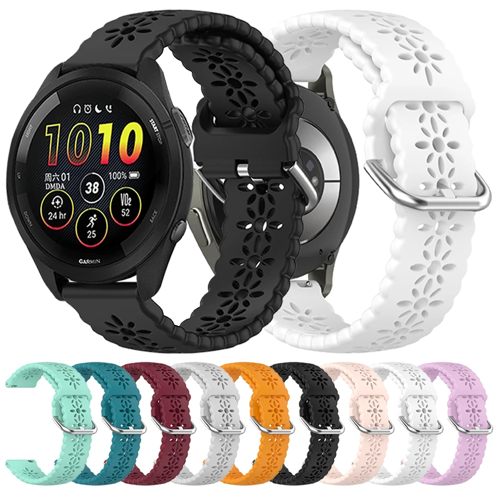 Correa de 20mm 22mm para Garmin Forerunner 255 265 55 165 Correa de reloj inteligente Venu 3 2 Sq/Vivoactive 5 4 3/approche S50 Correa transpirable