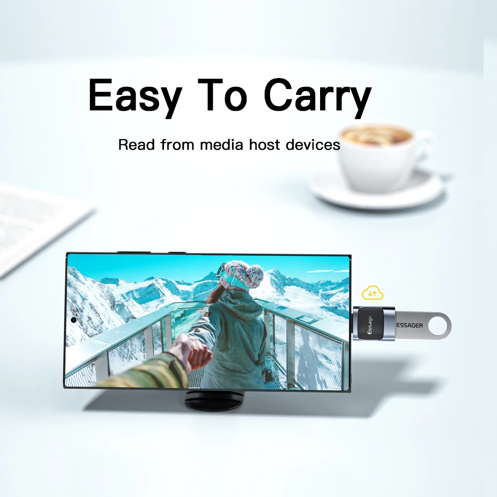 Essager USB 3,0 a tipo C OTG adaptador USB A tipo C macho a Micro tipo C USB A hembra convertidor para Macbook portátiles lector de tarjetas - imagen 4