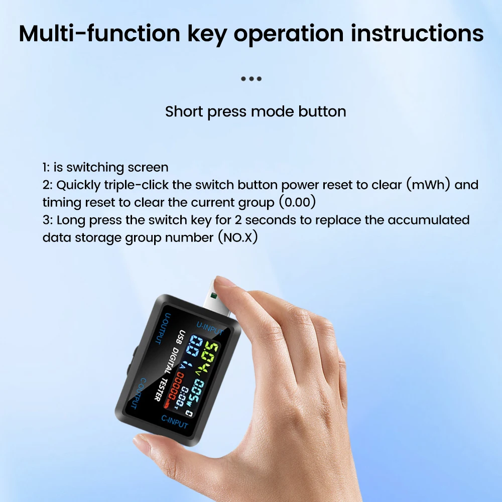 Medidores de voltaje, capacidad de voltaje actual, probador de batería, voltios USB, voltaje de corriente, cargador médico, probador de capacidad, medidor, banco de energía - imagen 5