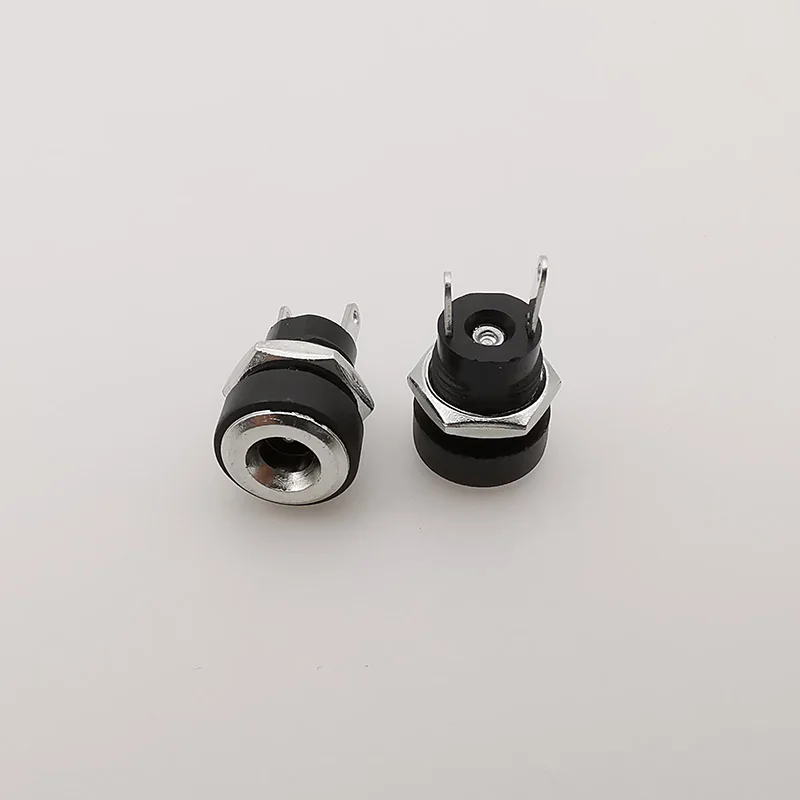 DC-022B 3,5x1,3mm conector de toma de corriente CC hembra 2 terminales 2 pines conector de montaje en Panel adaptador de enchufe 3,5x1,3 - imagen 3