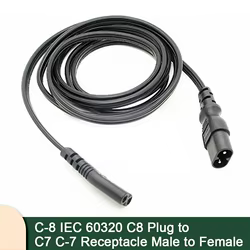 Cable de Alimentación IEC C7 a C8, Extensión Macho-Hembra