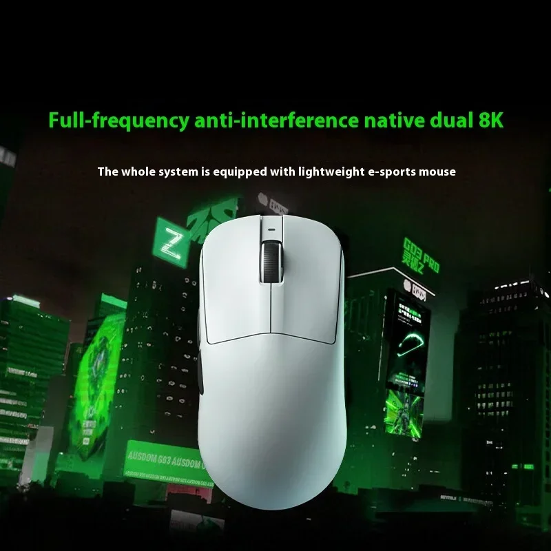 AUSDOM G03 Ultra 8K ratón inalámbrico personalizado para juegos E-Sport Dual Nearlink súper baja latencia antiinterferencias PC ligero - imagen 4