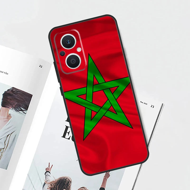 Funda con bandera marroquí para OPPO Find X8 X6 X9 Pro OPPO Reno 14F 11F 12F 13F 7 8 Lite 10 11 12 13 14 Pro - imagen 3