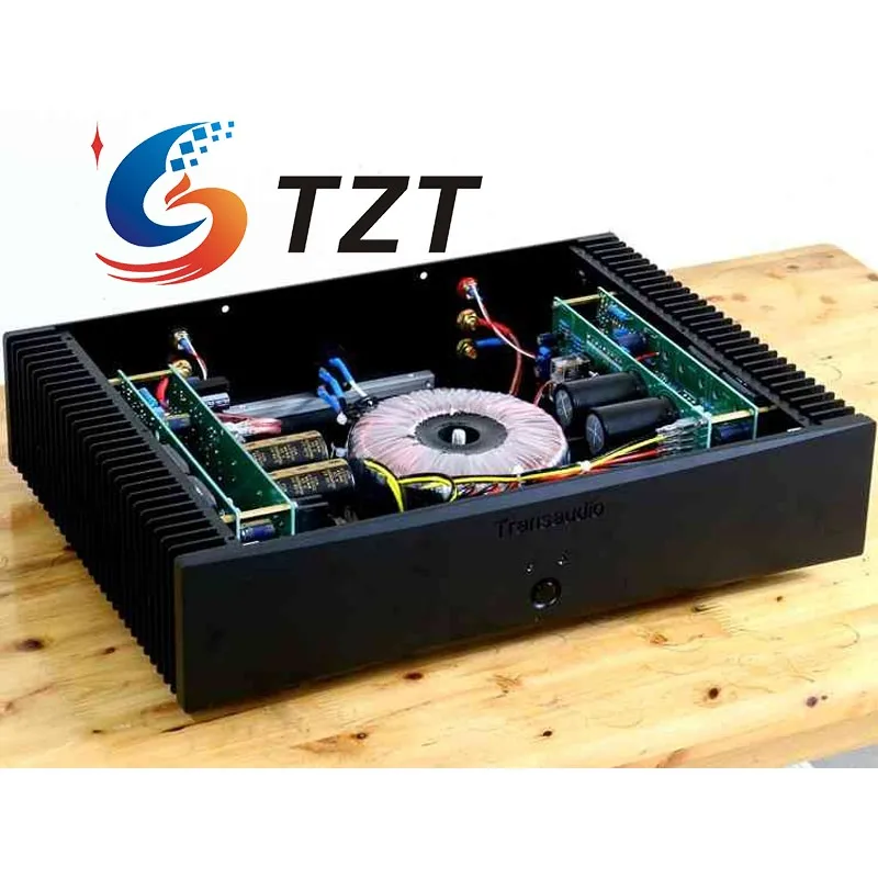 Amplificador de potencia TZT Transaudio G5 120W x 2 (versión estándar 110V/220V negro/plateado) con circuito para Goldmund 29