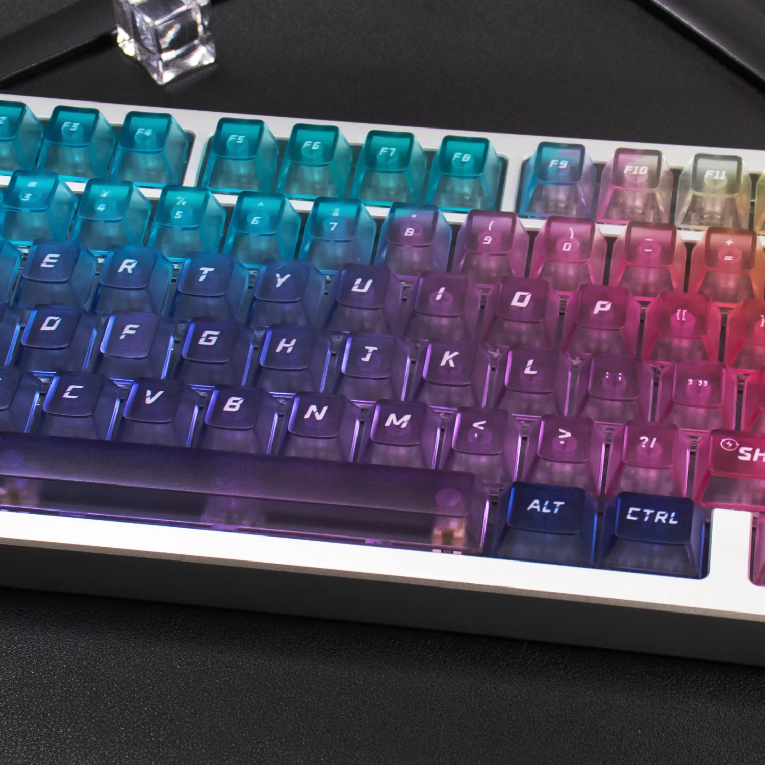 Teclas esmeriladas para PC arcoíris de 115 teclas, teclas personalizadas con perfil de cereza impreso en 3D AI para teclado mecánico MX - imagen 5