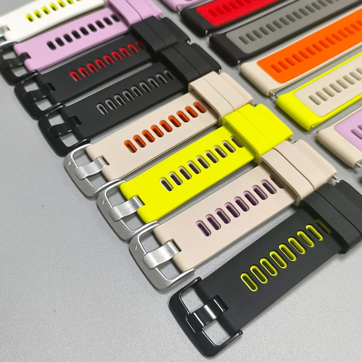 Correa oficial de silicona de dos tonos para Garmin Forerunner 970 965 955 945 935 745, Correa deportiva, Correa de repuesto - imagen 4