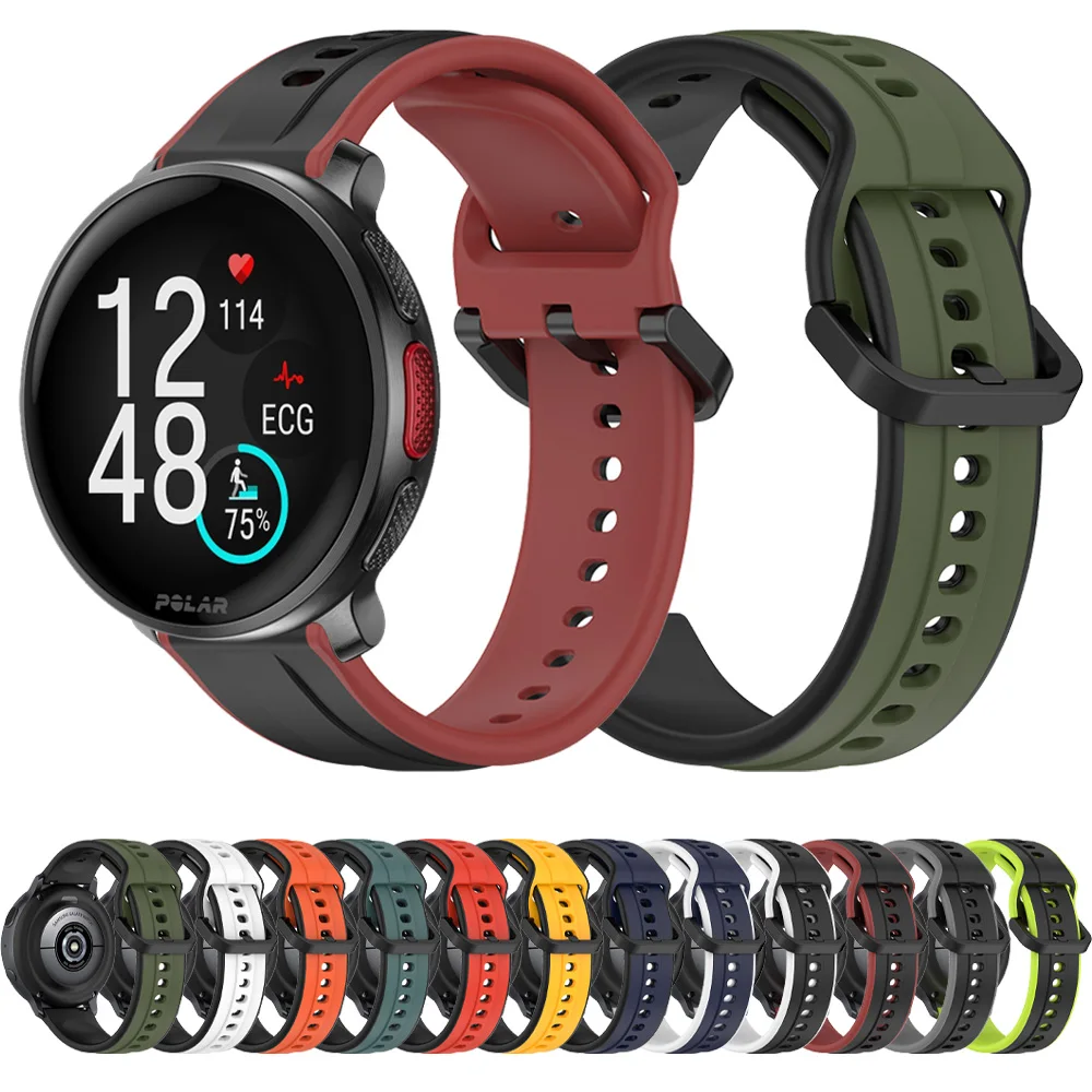 Correa de silicona para POLAR IGNITE 2, pulsera deportiva de repuesto de 22mm y 20mm para POLAR VANTAGE M2 M/UNITE 2 / GRIT X - imagen 2