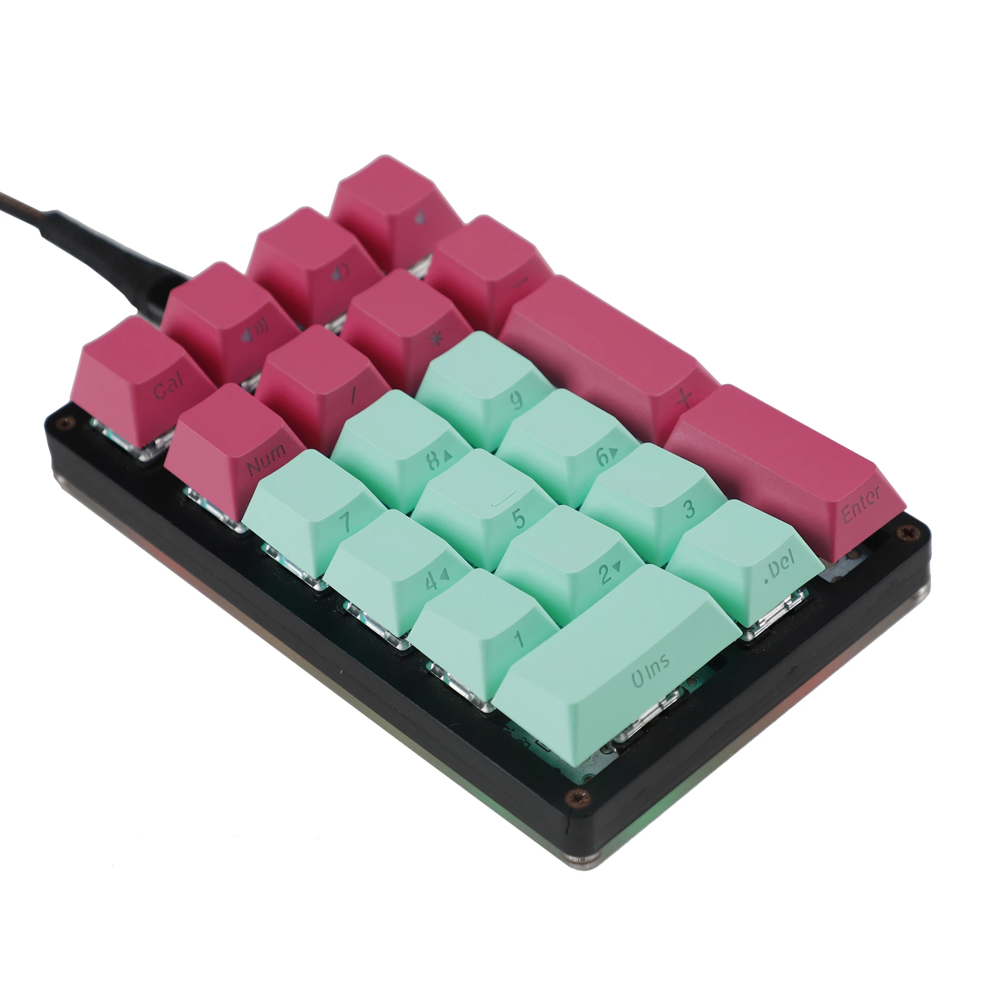 Teclas de modificadores alfanuméricos con perfil de cereza iluminado lateral de doble disparo azul y rosa para teclado Led orientado al sur - imagen 4