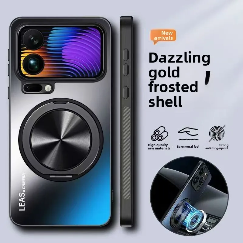 Para Xiaomi 17 Pro Max Funda de lujo mate soporte magnético cubierta de PC para Xiaomi 17 Pro Max Mi17 Funda de parachoques a prueba de golpes