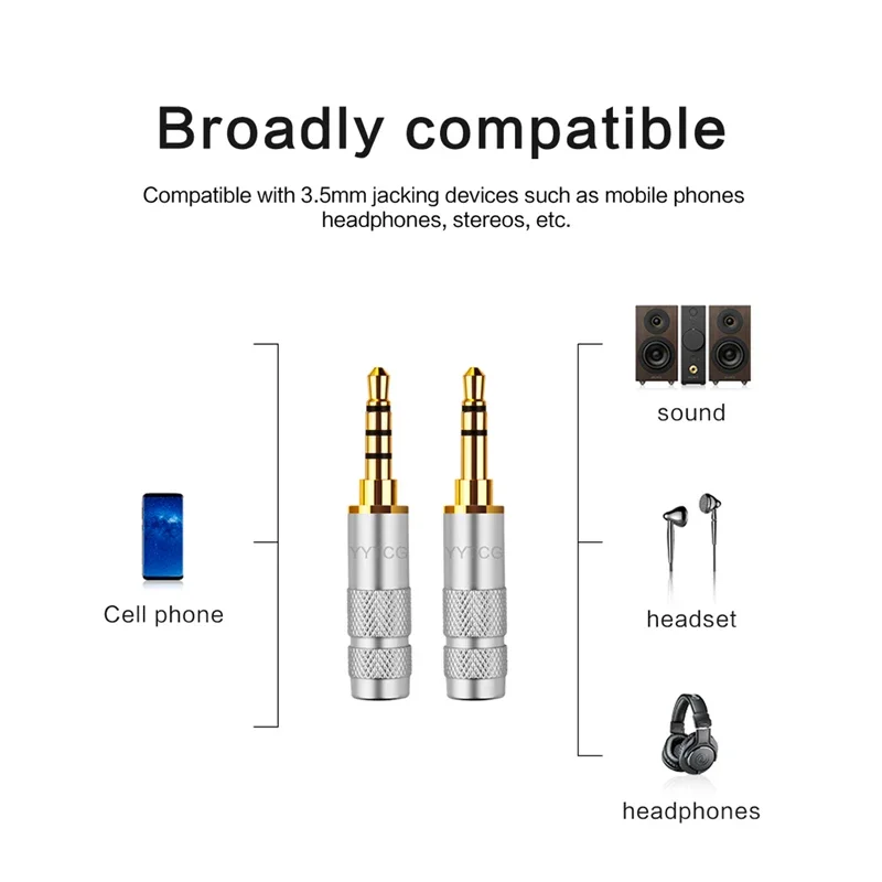 YYTCG-enchufe estéreo de 3,5mm, adaptador de Audio de 90 grados, conector macho de 3,5mm para micrófono mezclador, conectores de altavoz de guitarra - imagen 5