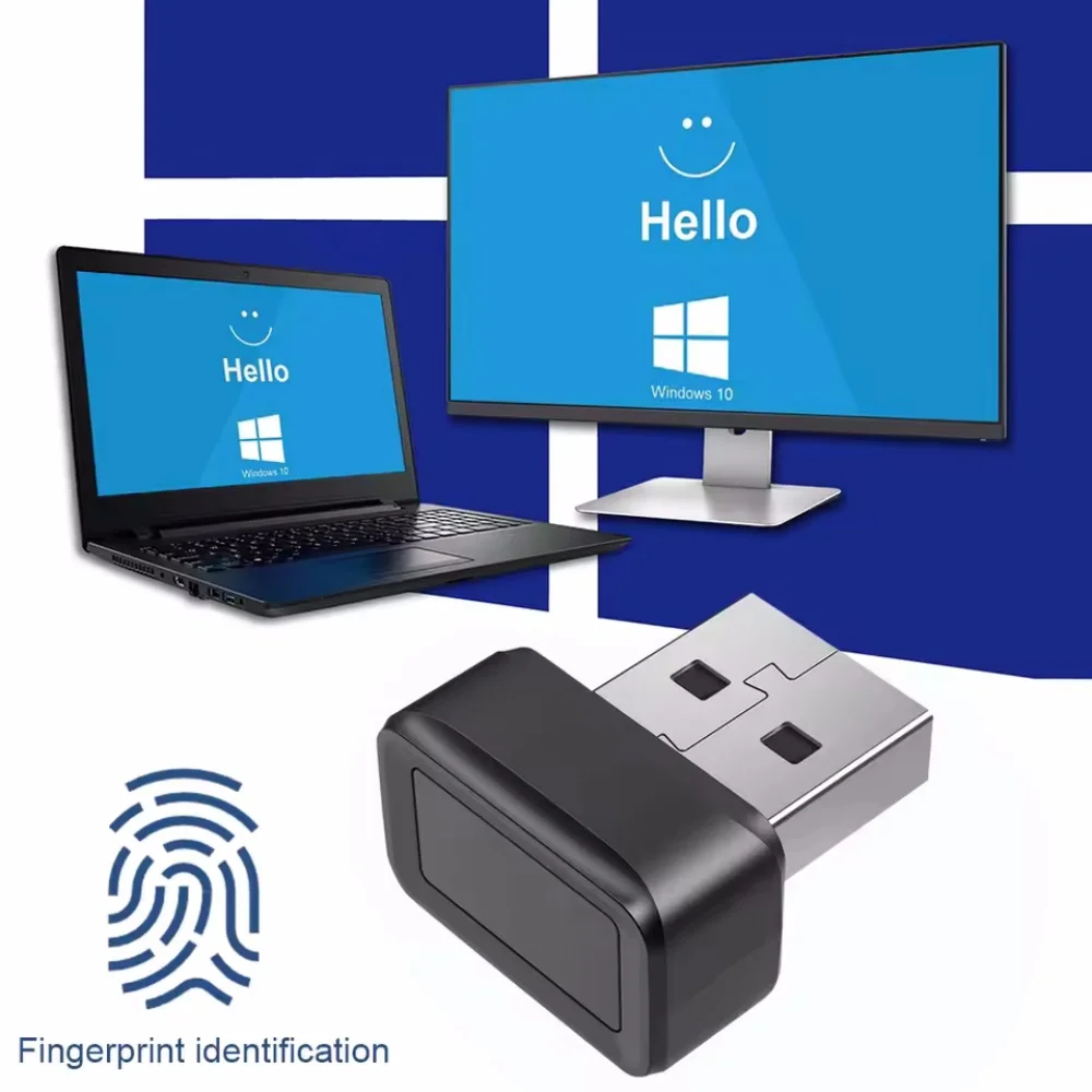 Lector de llaves de huellas dactilares USB para Windows 10/11 Hello, escáner biométrico de llave de seguridad, módulo Sensor de huellas dactilares para PC, sin contraseña - imagen 5