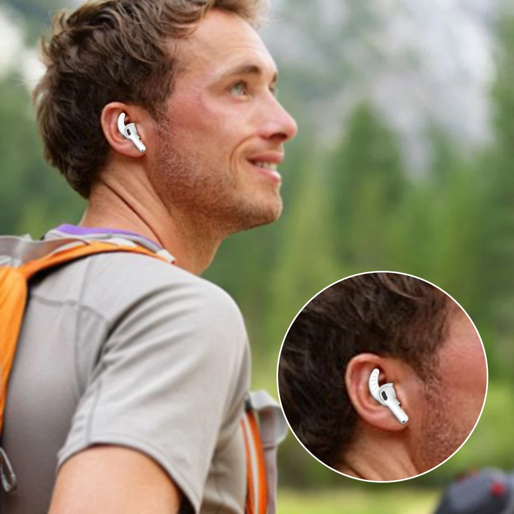 5 pares de ganchos para la oreja para Airpods 4, auriculares suaves antipérdida, fundas protectoras deportivas, puntas para auriculares para AirPods 4 - imagen 4