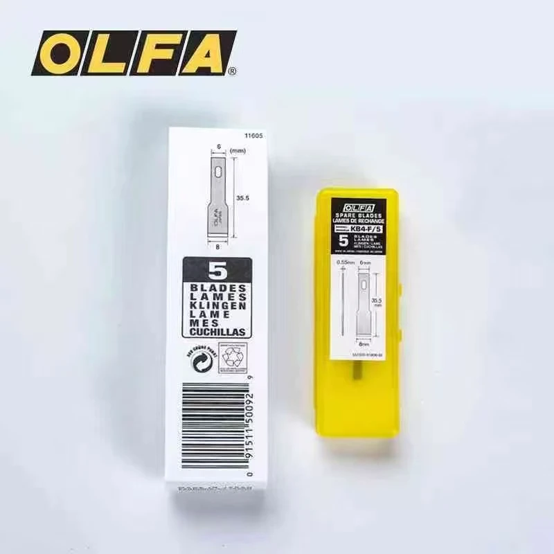Hoja de cincel de repuesto OLFA KB4-F/S, hoja oblicua, 5 uds., para reparación de teléfonos móviles, soldadura BGA PCB, herramienta de hoja de cincel de corte - imagen 3