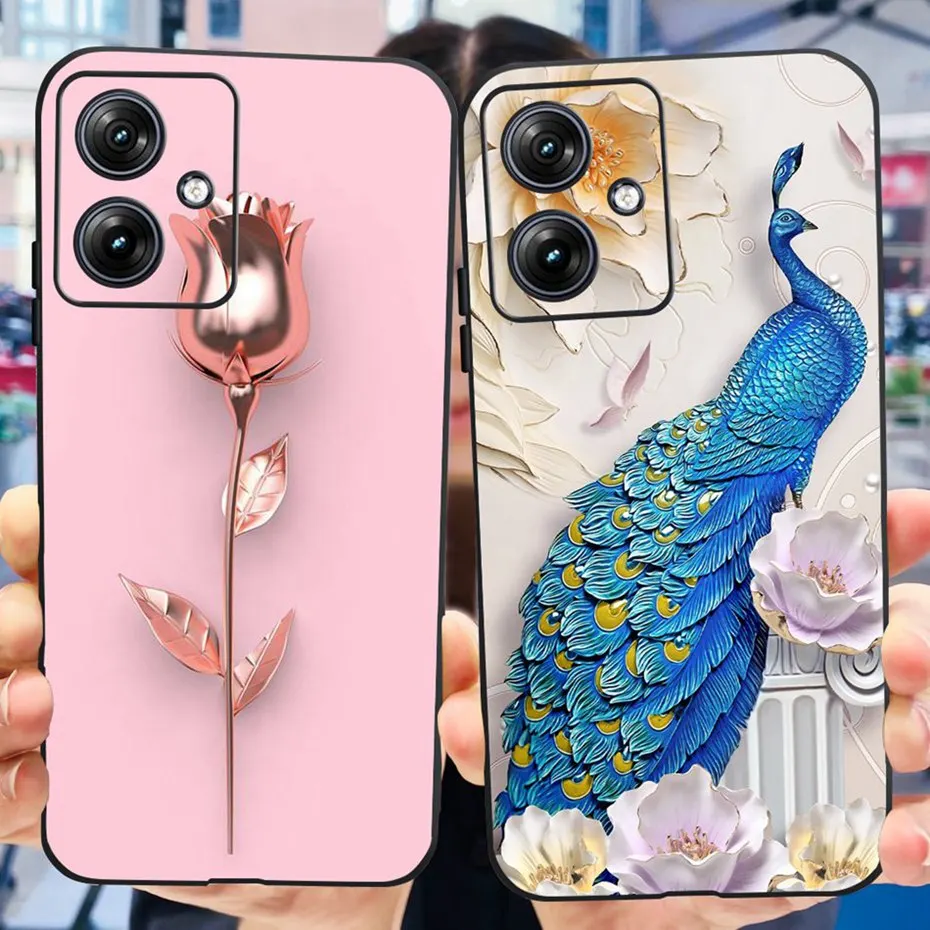 Para Motorola Moto G54 2023 funda de teléfono con estampado bonito para MOTO G54 5G G 54 Motog54 XT2343 funda trasera de TPU suave de silicona negra - imagen 5