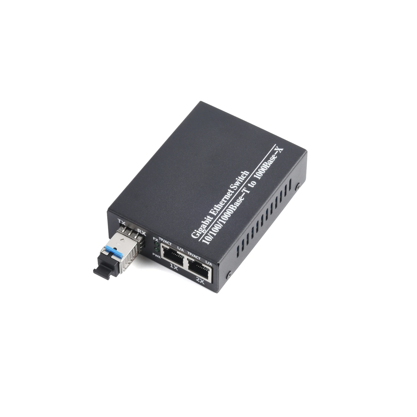 1 Uds. Convertidor de medios Gigabit SFP 1 SFP a 2 transceptor RJ45 10/100/1000M interruptor de fibra óptica con módulo LC/SC SFP de 3KM/20KM - imagen 3