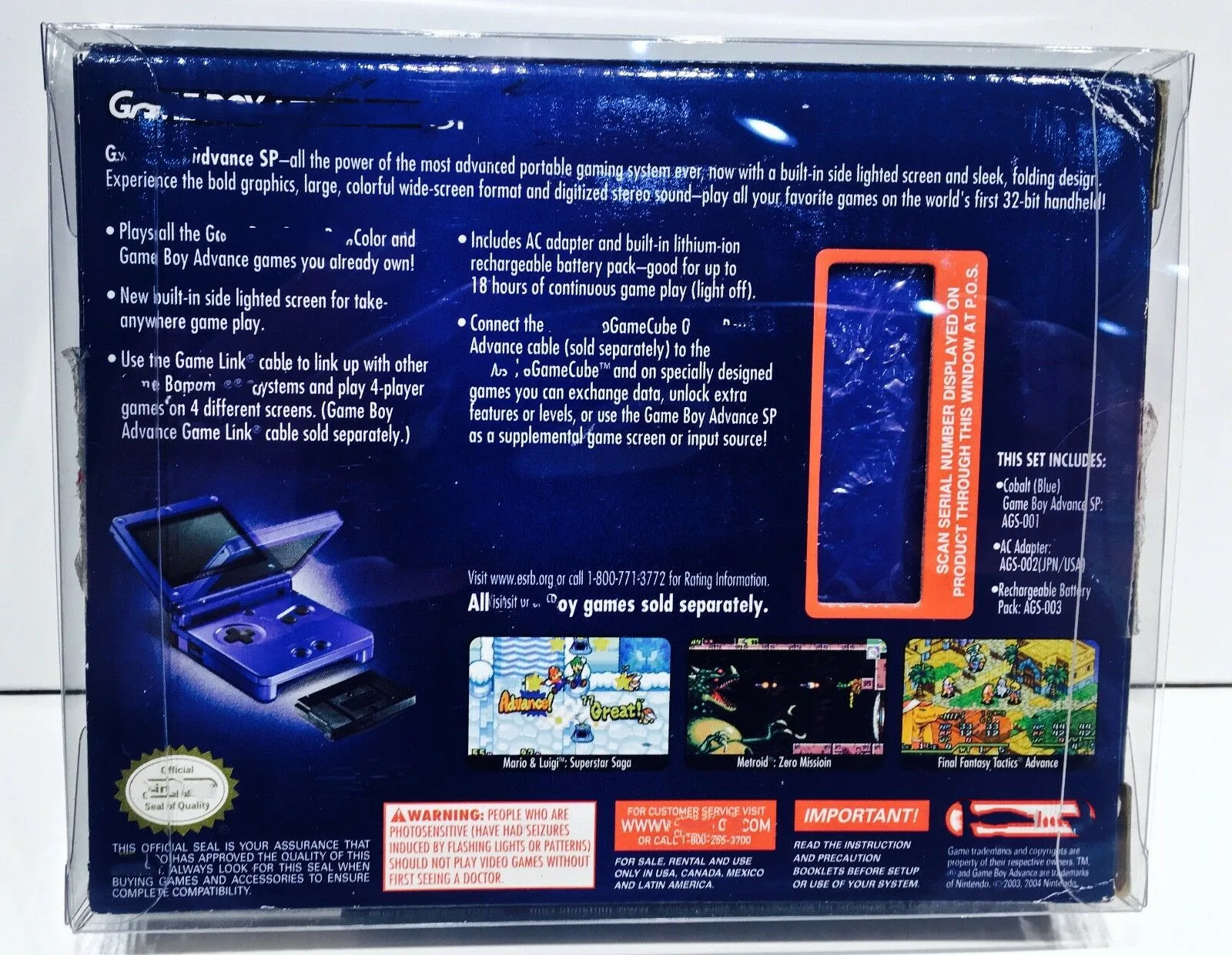 Protector de 1 caja para cajas de consola GAME BOY ADVANCE SP, tamaño NTSC Funda para Nintendo - imagen 4