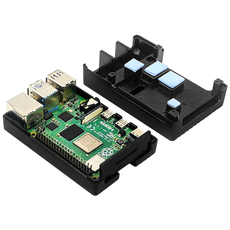 Raspberry Pi 4, carcasa de aleación de aluminio con doble ventilador, carcasa protectora activa y pasiva para Raspberry Pi 4 - imagen 4