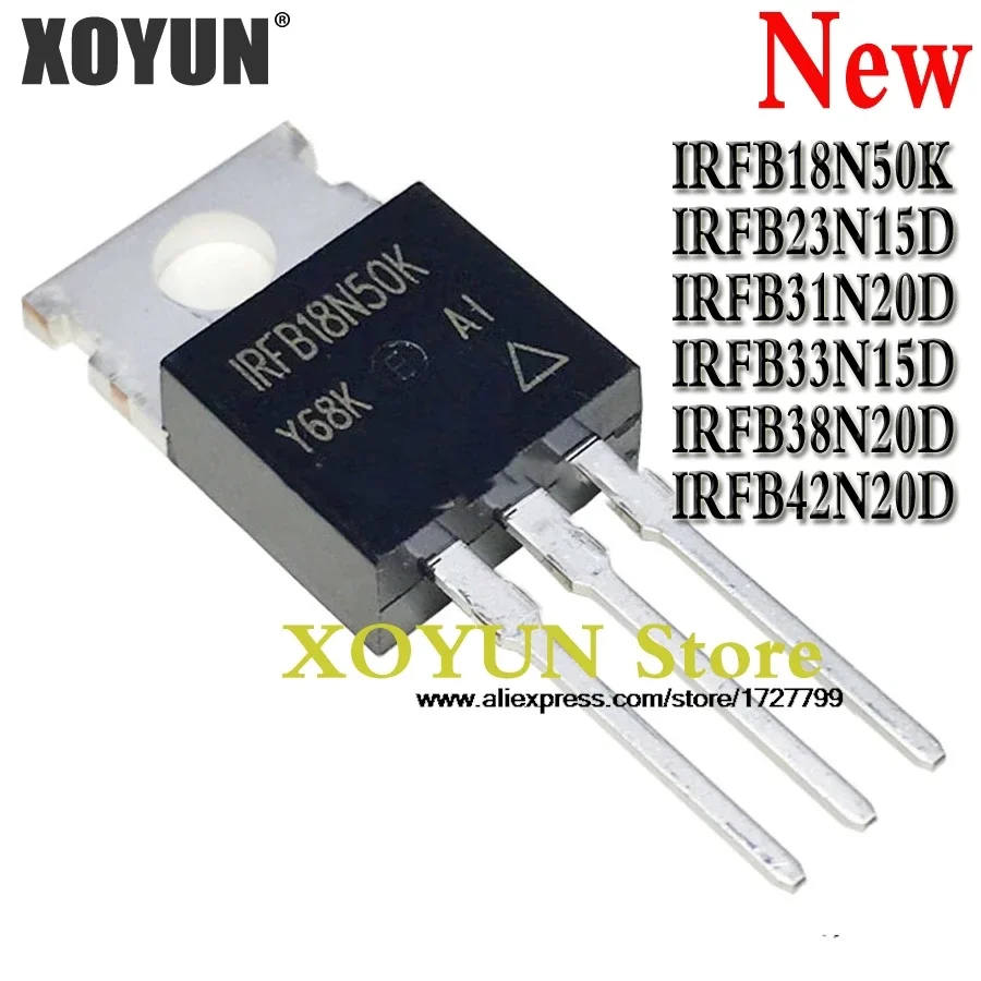 Piezas IRFB18N50K, IRFB23N15D, IRFB31N20D, IRFB33N15D, IRFB38N20D, IRFB42N20D, FB18N50K, FB23N15D, FB33N15D, FB38N20D, FB42N20D TO-220