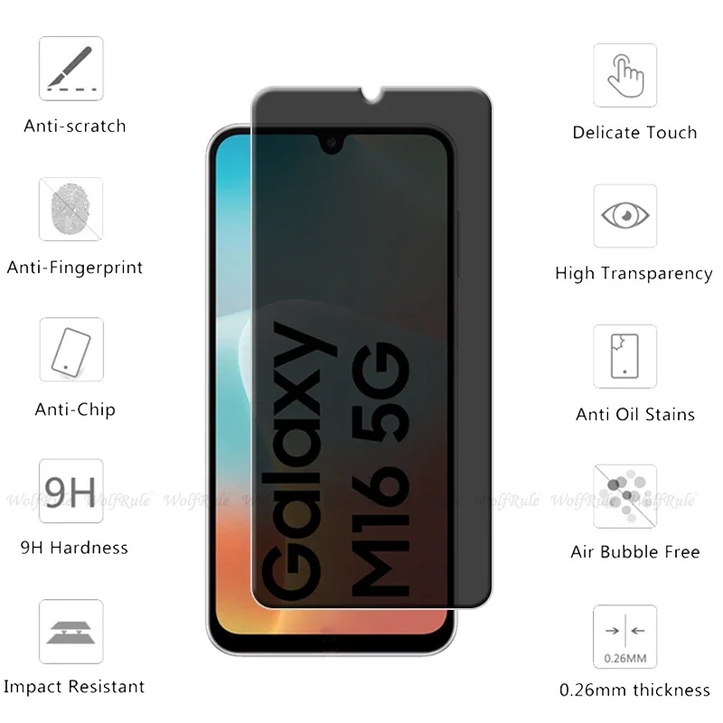 1/2/3/4 Uds para Samsung Wide 8 vidrio Samsung Wide 8 vidrio templado privacidad Anti-espía pegamento Protector de pantalla Samsung Galaxy Wide 8 - imagen 2