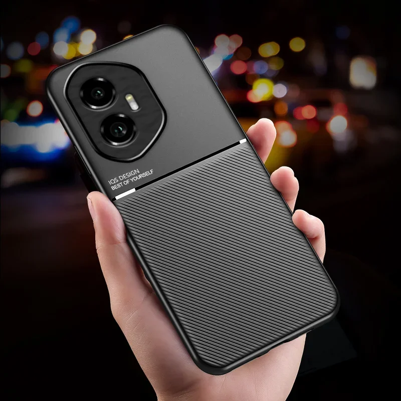 Funda de teléfono con textura magnética para coche, funda trasera protectora de silicona suave a prueba de golpes para Honor 400 Pro, para Huawei Honor 400 Lite - imagen 2