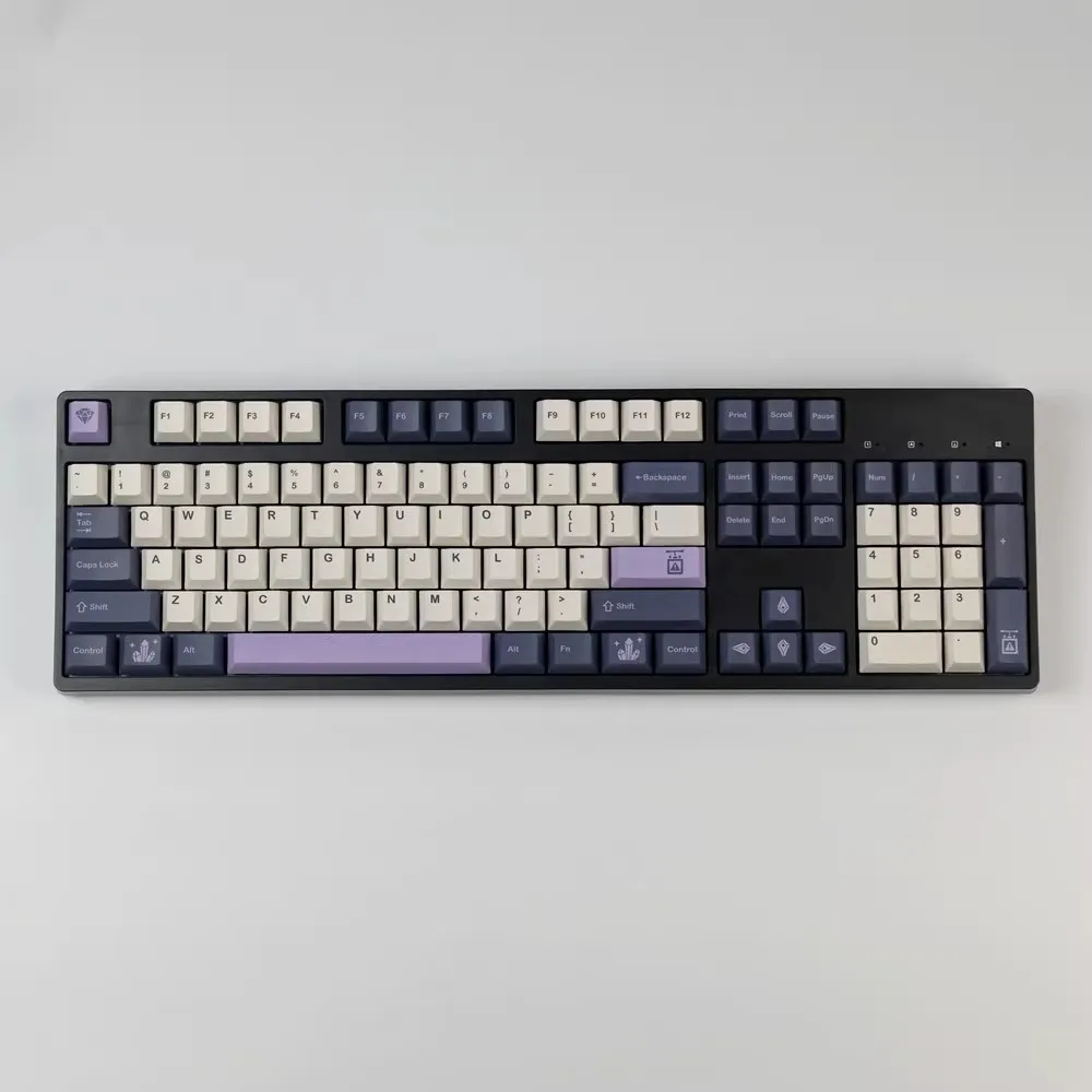 GMK Amethyst Keycaps PBT Dye Subbed 140 teclas Keycaps Cherry Profile Keycap con 2.25U 2.75U 3U 7U Barra espaciadora ISO Enter - imagen 2