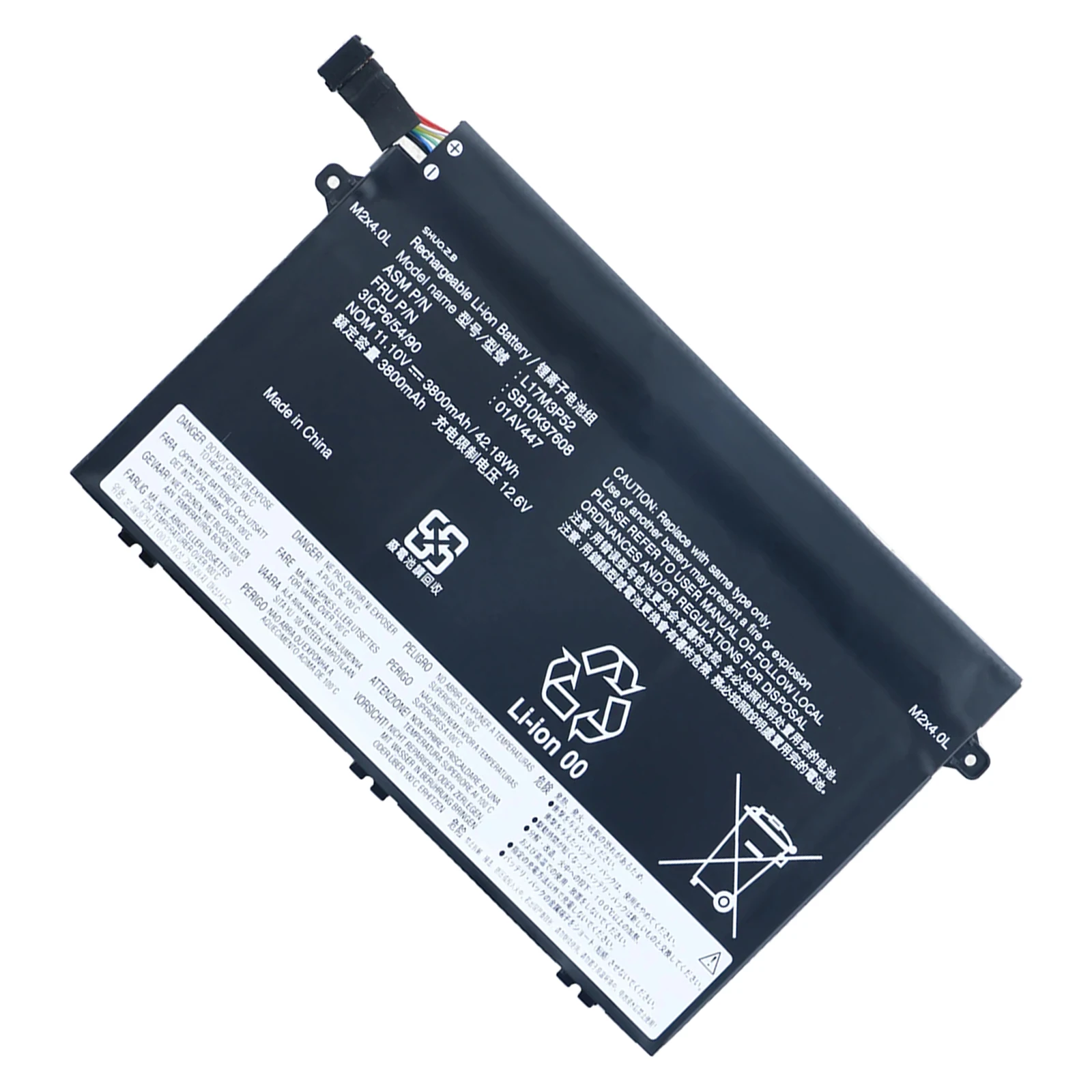 YOOFAN Batería de ordenador portátil L17M3P52 para Lenovo ThinkPad E480 E485 E580 E490 E590 E585 R480 R580 01AV448 01AV447 - imagen 3