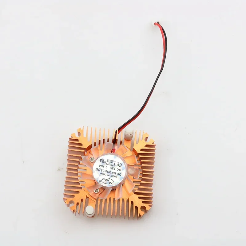 Ventilador de refrigeración para tarjetas gráficas, disipador térmico, enfriador dorado de aluminio, Compatible con componentes personales de ordenador, 55mm, 2 pines - imagen 2