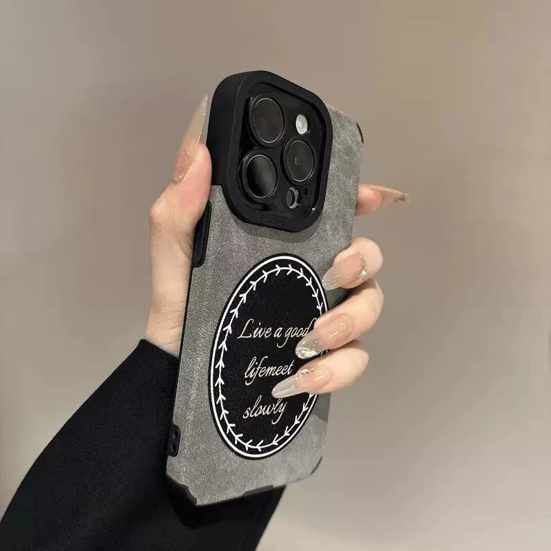 Funda de cuero para teléfono iPhone 16 Pro Max funda para iPhone 17 Air 16 11 12 13 14 15 16 Plus 16promax Funda de cuero suave 15Pro - imagen 3